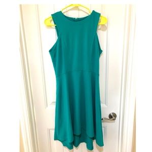 Teal high low dress